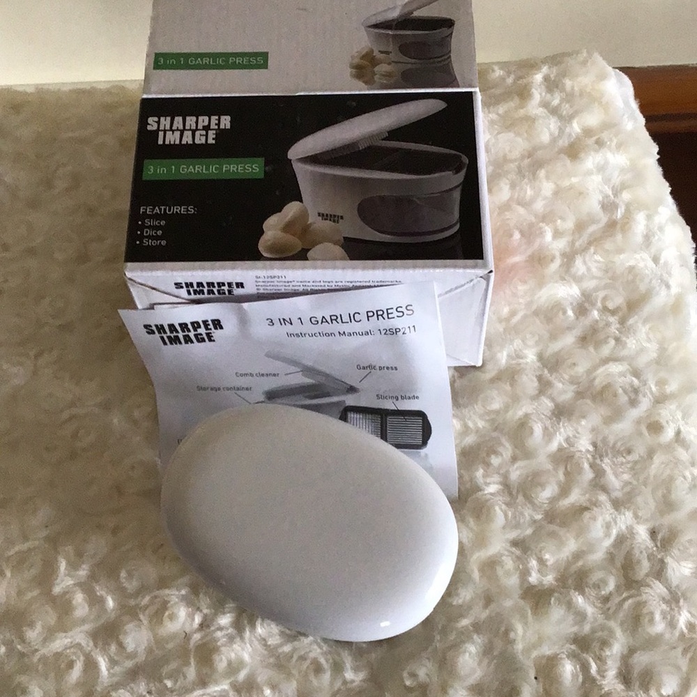 Sharper Image 3-in-1 Garlic Press NIB